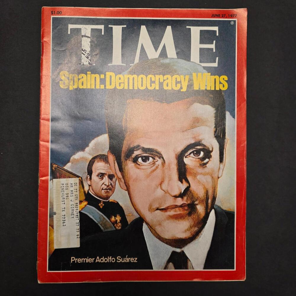 TIME June 27 1977 Spain Democracy Wins Adolfo Suarez Cover